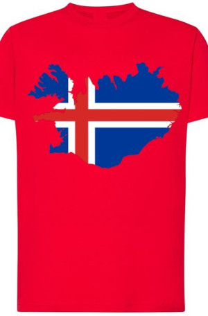 Islandia Męski Modny T-shirt Lato Wakacje Rozm.4XL