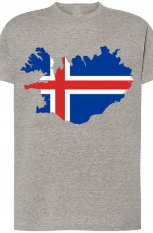 Islandia Męski Modny T-shirt Lato Wakacje Rozm.5XL