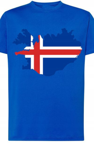 Islandia Męski Modny T-shirt Lato Wakacje Rozm.S