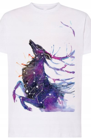 Jeleń Konstelacja Gwiazd T-Shirt Męski Rozm.3XL