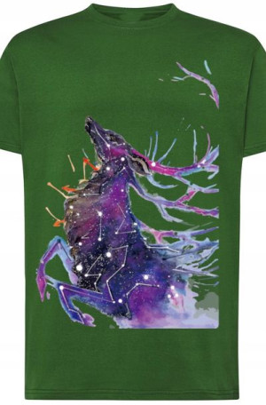 Jeleń Konstelacja Gwiazd T-Shirt Męski Rozm.4XL
