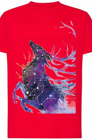 Jeleń Konstelacja Gwiazd T-Shirt Męski Rozm.5XL