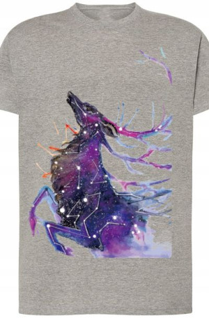 Jeleń Konstelacja Gwiazd T-Shirt Męski Rozm.S