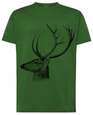 Jeleń Piękny T-shirt Myśliwski Nadruk Rozm.5XL