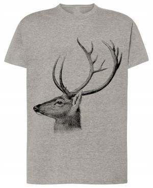 Jeleń Piękny T-shirt Myśliwski Nadruk Rozm.S
