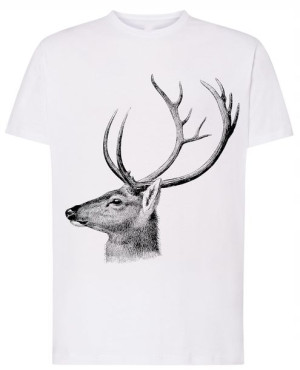 Jeleń Piękny T-shirt Myśliwski Nadruk Rozm.S