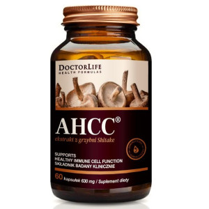 Doctor Life AHCC ekstrakt z grzybni Shiitake 630mg suplement diety 60 kaps