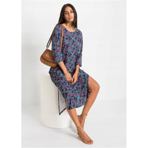 Bonprix Sukienka Boho Kwiaty Wzór Wiązanie Midi 40-42 914184