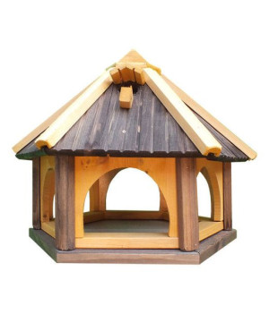 Karmnik dla ptaków z budką lęgową Drew-Handel KL50G 52cm Szary