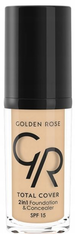 Golden Rose Total Cover Podkład 2W1 01 Porcelain