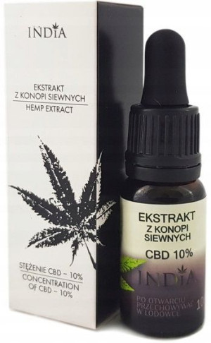 India Olejek Konopny Kannabidol Cbd 10% 1000Mg