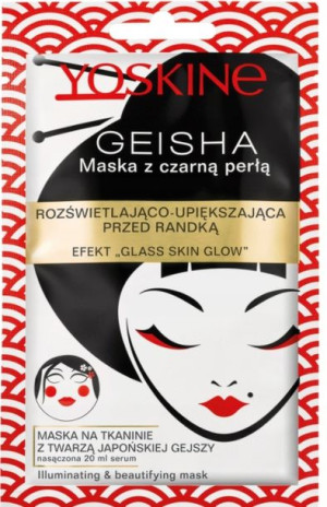 Yoskine Maska W Płacie Geisha Czarna Perła