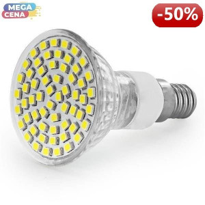 Whitenergy Żarówka LED 3W  E14 MR16 SMD3528 zimna 230V Halogen / szybka