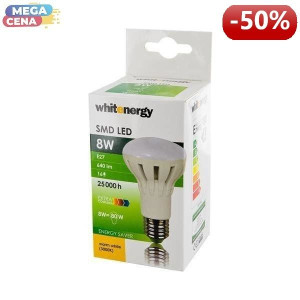 Żarówka LED 8W  E27 R63 SMD5630 ciepła 230V Reflektor / mleczne