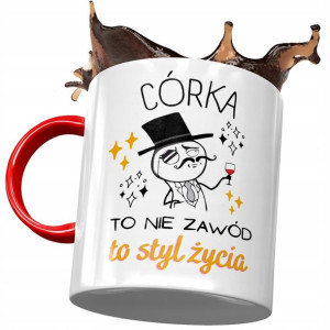 Kubek Czerwony Dla Córki na Dzień Dziecka Prezent
