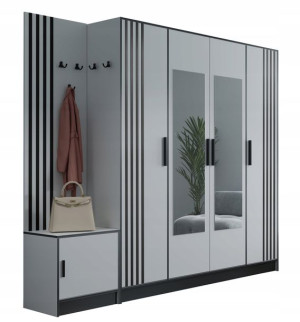Garderoba DIOR LAMEL PLUS 15 z siedziskiem lamele