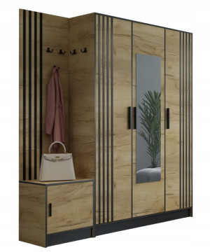 Garderoba DIOR LAMEL PLUS 14 z siedziskiem lamele