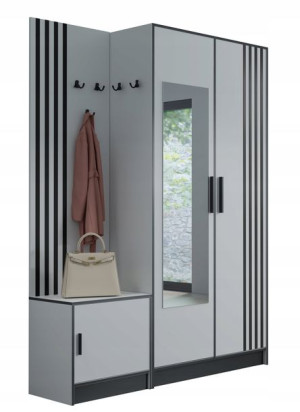 Garderoba DIOR LAMEL PLUS 13 z siedziskiem lamele