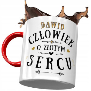 Kubek Czerwony Dla Dawida Kolegi Męża na Prezent
