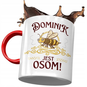Kubek Czerwony Dla Dominika Kolegi na Prezent