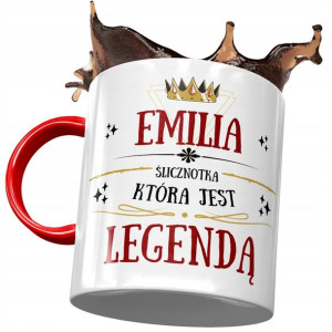 Kubek Czerwony Dla Emilii Koleżanki Żony Prezent
