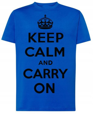 Keep Calm And Carry On T-shirt Męski Rozm.3XL