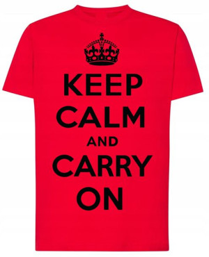 Keep Calm And Carry On T-shirt Męski Rozm.XS