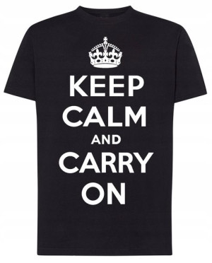 Keep Calm And Carry On T-shirt Męski Rozm.XXL