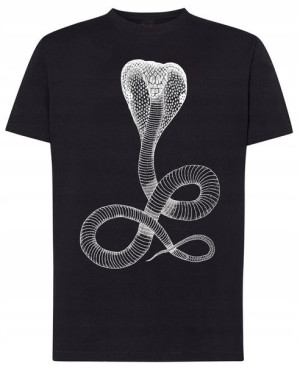 Kobra Wąż T-shirt Męski Logo Nadruk Rozm.M