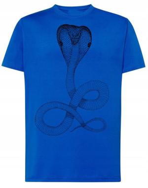 Kobra Wąż T-shirt Męski Logo Nadruk Rozm.S
