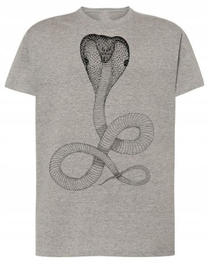 Kobra Wąż T-shirt Męski Logo Nadruk Rozm.XXL