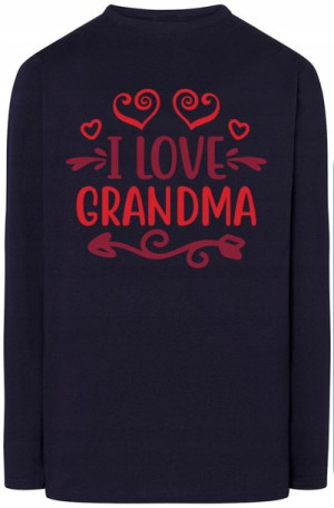 Kocham Babcie Bluza Longsleeve Nadruk r.XL