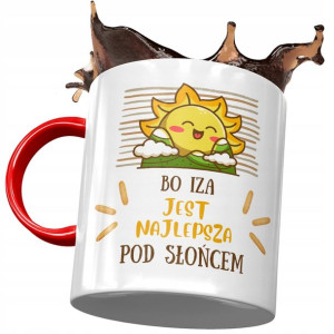 Kubek Czerwony Dla Izy Izabeli Żony na Prezent
