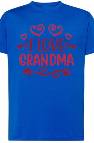 Kocham Babcie T-Shirt Nadruk Dzień Babci r.5XL
