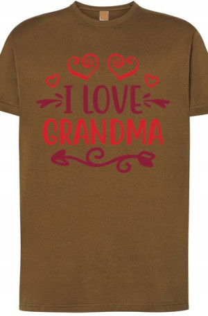 Kocham Babcie T-Shirt Nadruk Dzień Babci r.M