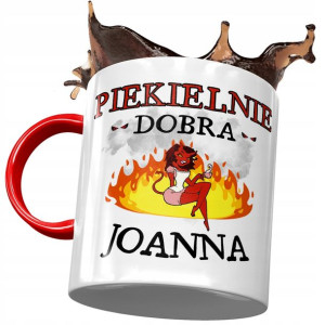 Kubek Czerwony Dla Joanny Asi Koleżanki na Prezent