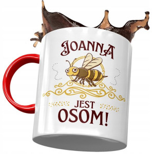 Kubek Czerwony Dla Joanny Asi Koleżanki na Prezent