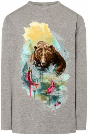 Kolorowy Niedźwiedź Bluza Męska Modna Rozm.3XL