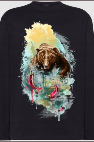 Kolorowy Niedźwiedź Bluza Męska Modna Rozm.XL