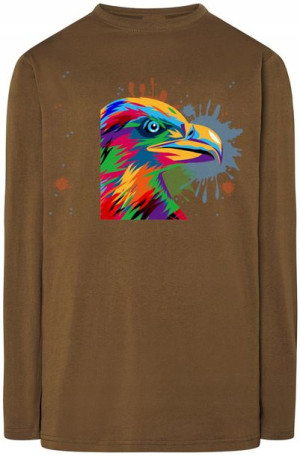 Kolorowy Orzeł Męski Longsleeve Modny Rozm.3XL