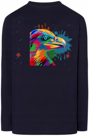 Kolorowy Orzeł Męski Longsleeve Modny Rozm.L