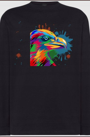 Kolorowy Orzeł Męski Longsleeve Modny Rozm.L