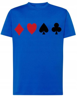 Kolory Karciane T-shirt Męski Modny Rozm.M