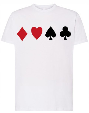 Kolory Karciane T-shirt Męski Modny Rozm.M