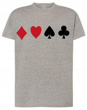 Kolory Karciane T-shirt Męski Modny Rozm.XS