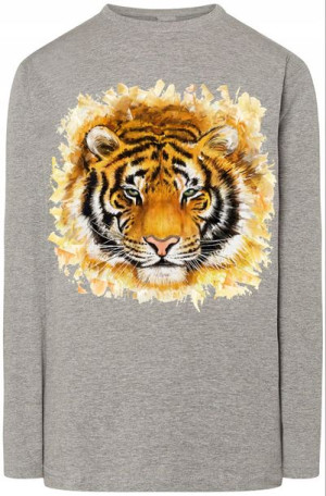 Kolrowy Tygrys Męska Bluza Longsleeve Rozm.L