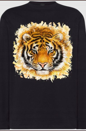 Kolrowy Tygrys Męska Bluza Longsleeve Rozm.L