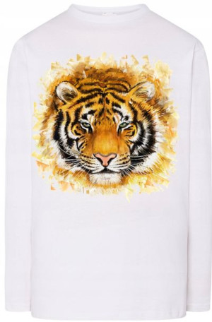 Kolrowy Tygrys Męska Bluza Longsleeve Rozm.L