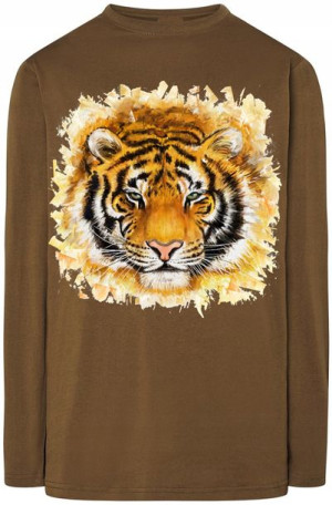 Kolrowy Tygrys Męska Bluza Longsleeve Rozm.M