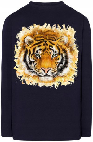 Kolrowy Tygrys Męska Bluza Longsleeve Rozm.S
